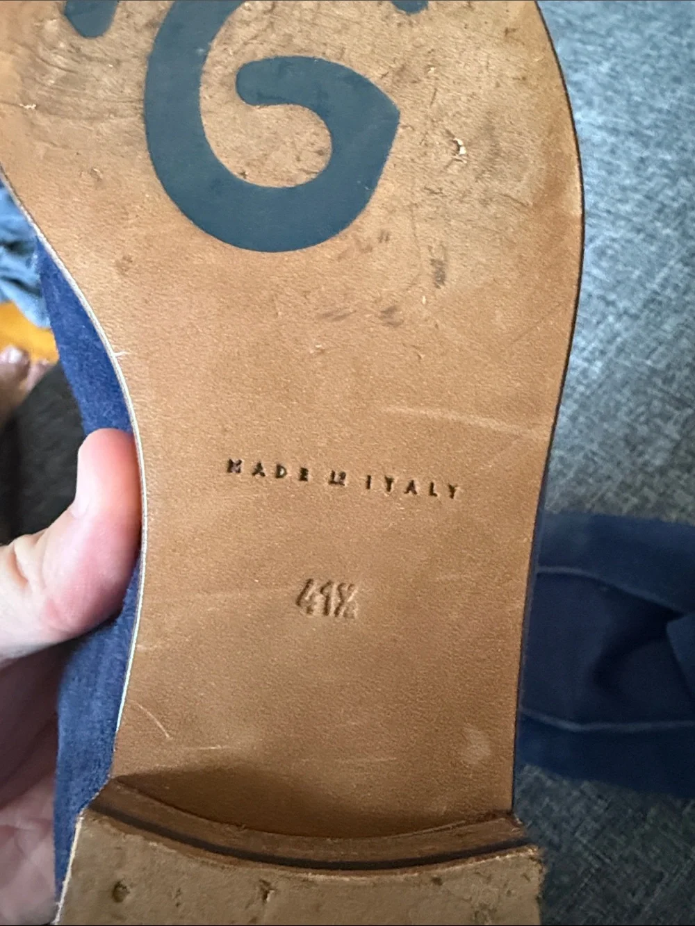 M. Gemi Navy Suede Penny Loafers
